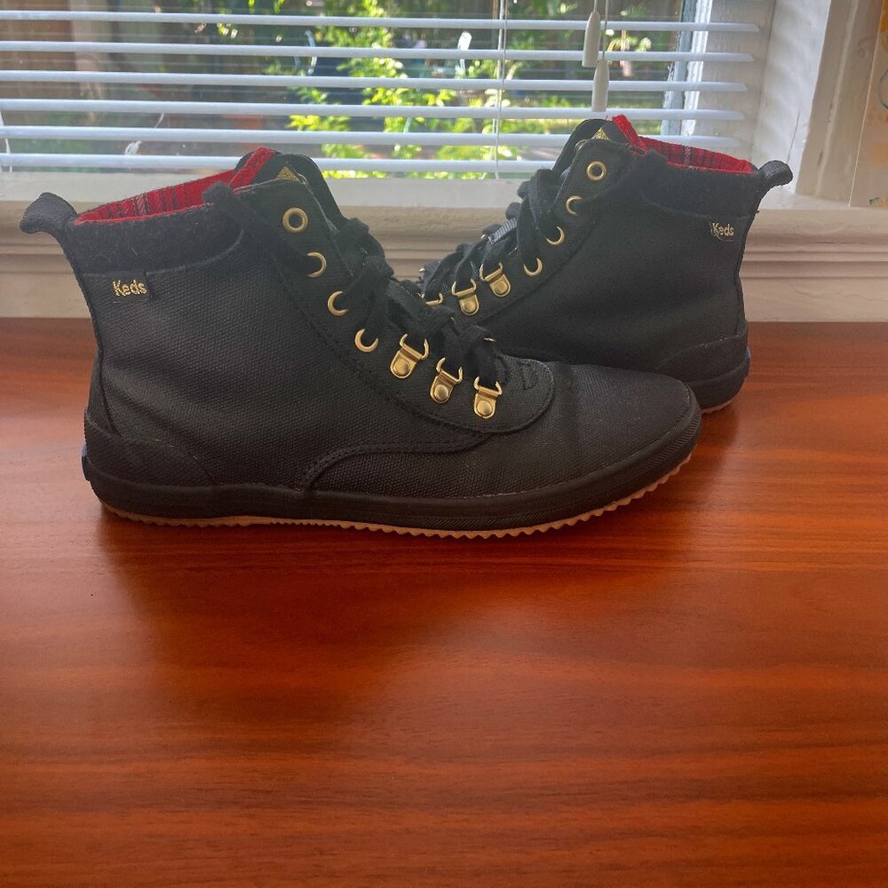 Keds Scout Boot II Women's Black Water Resistant Canvas Wool Booties | Size 8